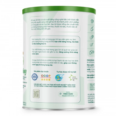 Bột sữa gạo lứt ít đường 400g(Ocop 4 sao)